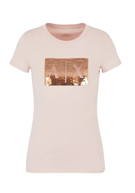 T-shirt slim fit with logo with sequins ARMANI EXCHANGE | T-shirt | 8NYTDL YJ73ZU4105